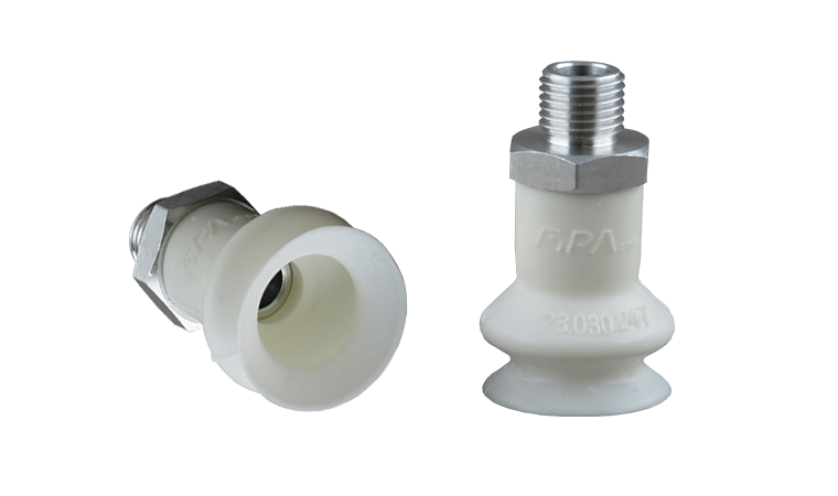 Bellows vacuum cup made of silicone 35° Shore