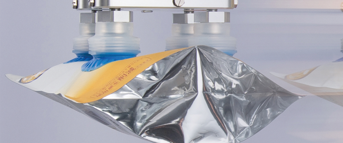 FIPA bellows vacuum cups for packaging industry