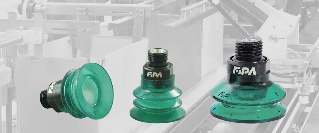 Monoflex bellows vacuum cups durable, secure-grip, non-marking